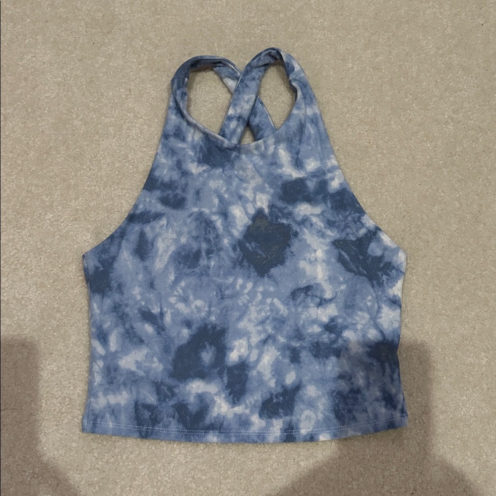 Abercrombie & Fitch Blue Tie-Dye Halter Top